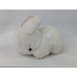 Acme White Rabbit Plush Bunny 4 Inch Ornament Hanging Stuffed Animal Toy